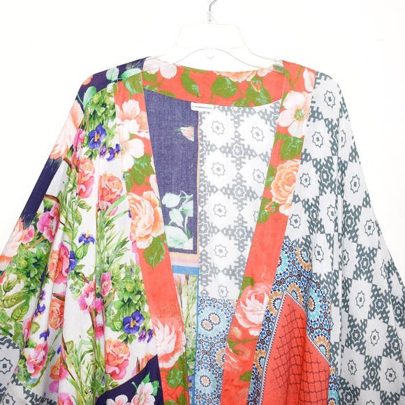 Anthropologie Dylan Floral Cocoon Kimono One Size - Picture 9 of 11